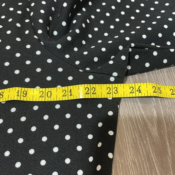 Croft & Barrow Black with White Polka Dot 3/4 Sleeve Top XL - Picture 12 of 14
